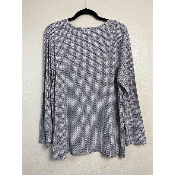 Chico's Jersey Stretch Sweaters Womens size XL Geometric Classic Boho Office - Picture 2 of 10